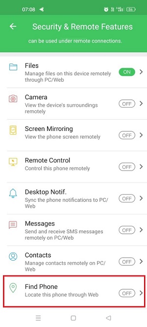 airdroid find phone
