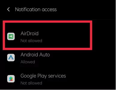 airdroid personal 通知 受信