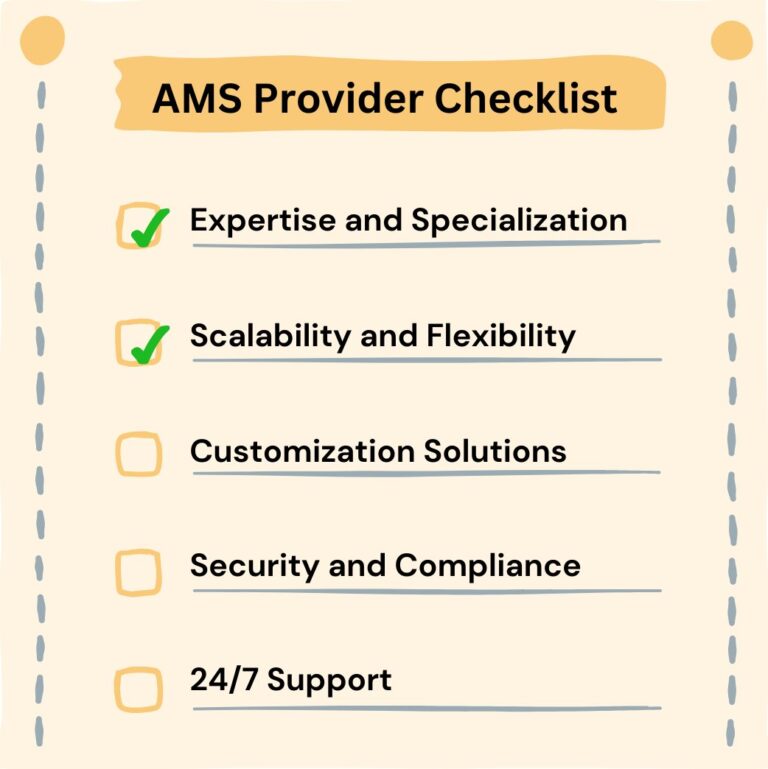 ams provider checklist