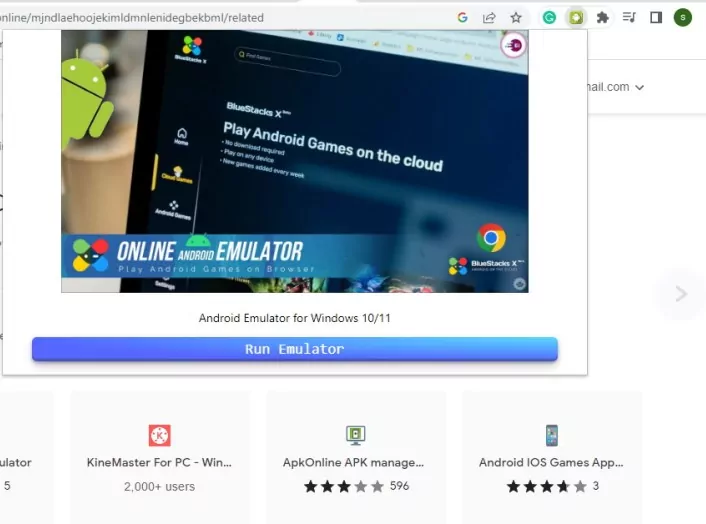 simulador de android chrome