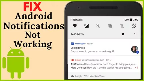 Les notifications Android ne fonctionnent pas