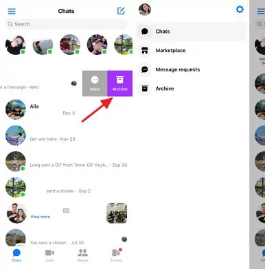 Archiver les message de Messenger
