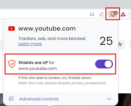 cómo bloquear los anuncios en YouTube navegador Brave
