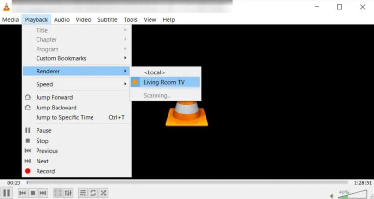 duplicar pantalla VLC de PC a TV