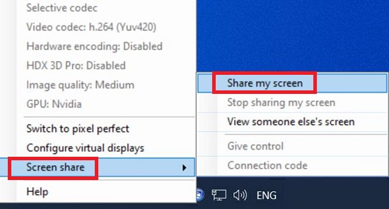 Citrix Share my screen