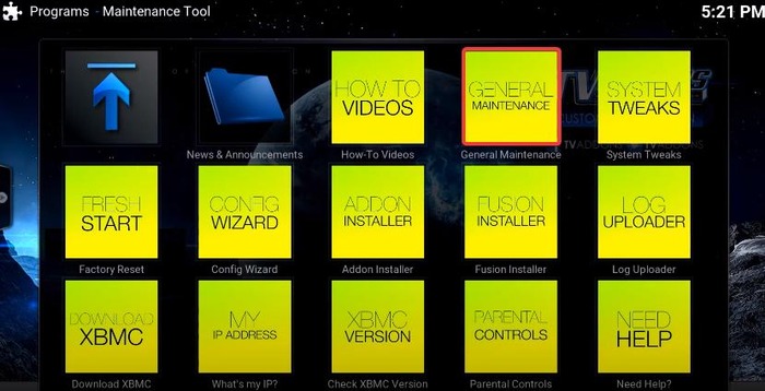 General Maintenance in Kodi