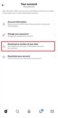 télécharger une archive de vos donné