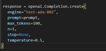 example of GPT model coding