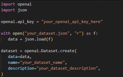 upload dataset to OpenAI