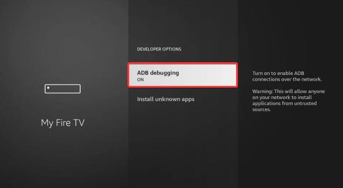 ADB debugging on Firestick