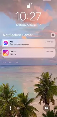 see old Instagram notifications from notification center