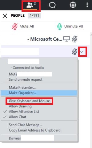 GoTo Meeting Give Keyboard and Mouse