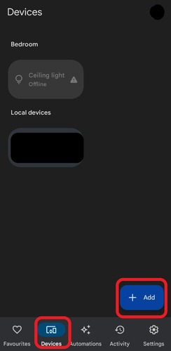 Add devices on Google Home