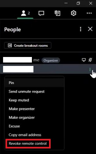 GoTo Meeting Revoke remote control