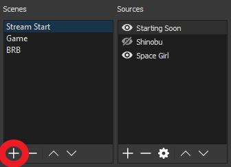 Add Scenes in OBS