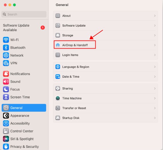 AirDrop & Handoff on Mac