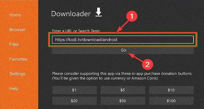 search for Kodi in Firestick