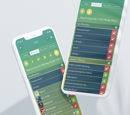 Filtrage de contenu web Kidslox