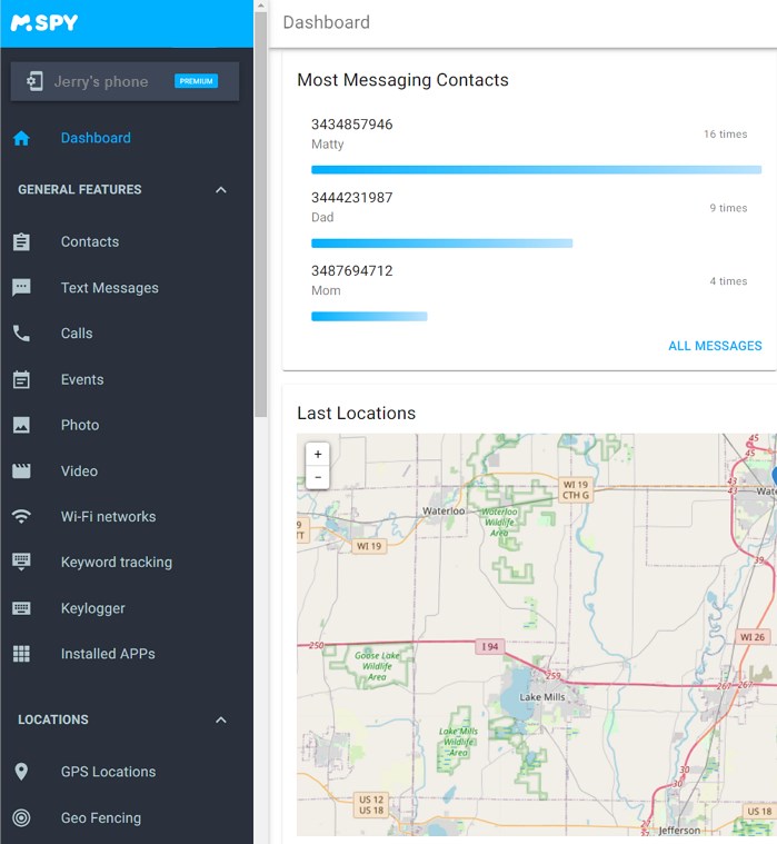 mSpy android monitoring app