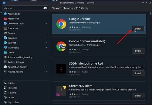 search Chrome in Steam Deck