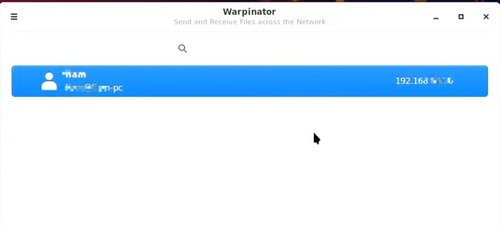 select device in Warprinator