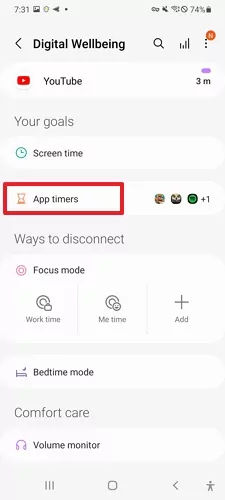 set app timer