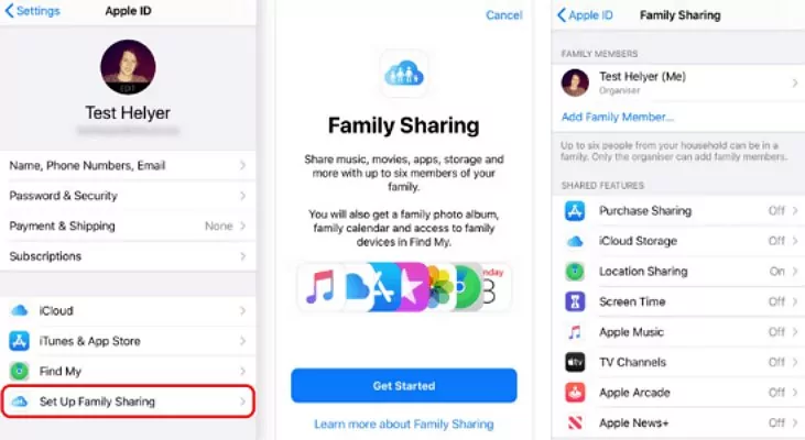 set up Family Sharing