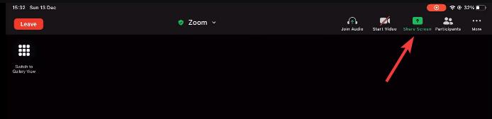 Share Screen on Zoom
