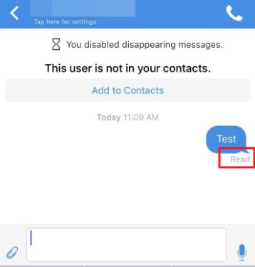 Signal read receipts