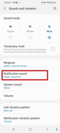 tap on notification sound