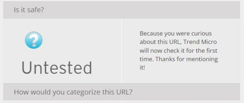 Trend Micro Site Safety checker