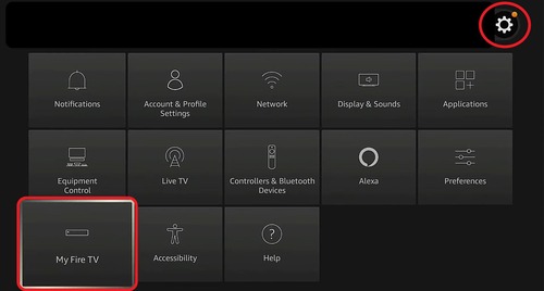 Settings on Amazon Fire TV