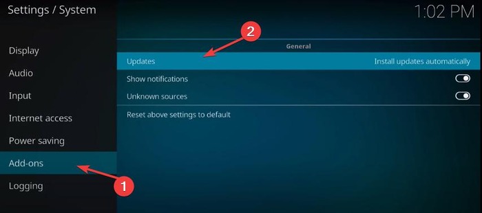 Update Kodi Addon