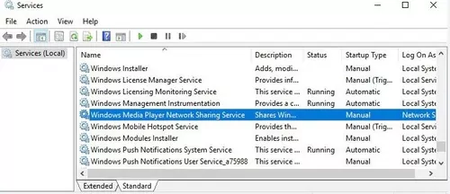 Servicio de Uso Compartido de Windows Media