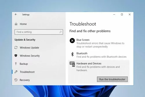 Solucionador de problemas de dispositivos Windows