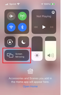 abre el
Centro de Control de tu iPhone o iPad