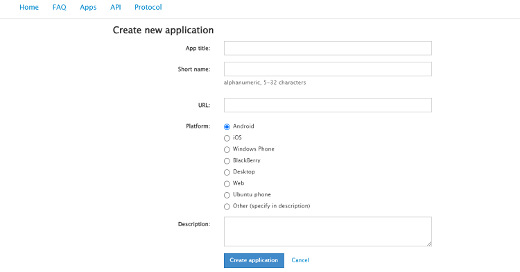 application form