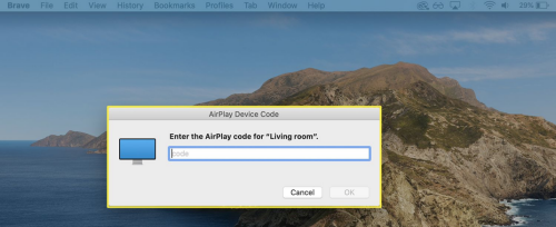 ingresa el código de AirPlay