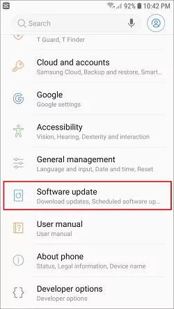 actualizar software