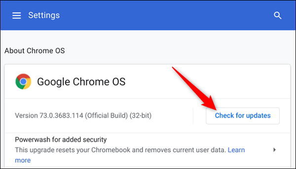 actualizar chromebook